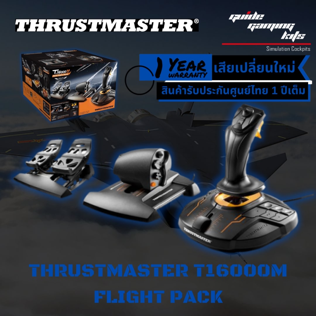 Thrustmaster T16000M FCS Flight Pack Joystick, Throttle and Rudder Pedals for PC 並行輸入品