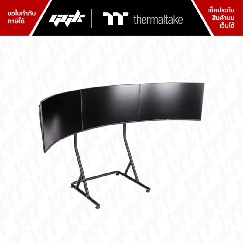 triple-racing-monitor-stand-black-3-sim-27-32-ggk-5 ขาตั้งจอ Triple Racing Monitor Stand Black สำหรับ 3 จอ 27-32 นิ้ว ขายดี ggk