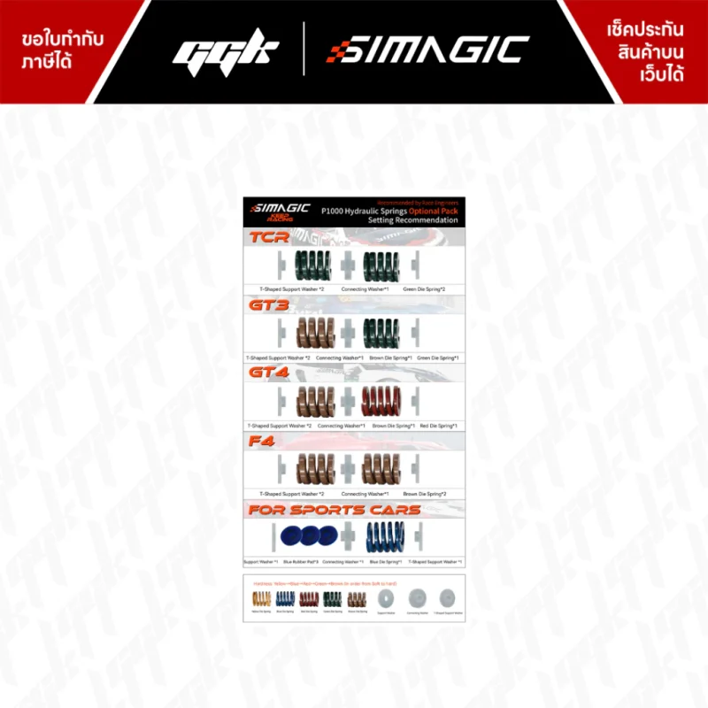 Simagic P1000 Optional Rubber Pads & Springs (P-ORP) 3